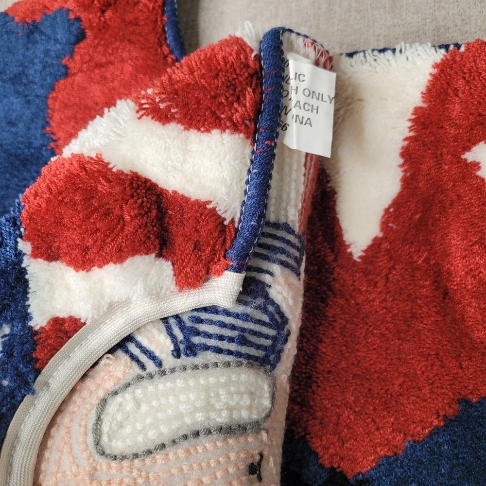 RARE Vintage Uncle Sam Patriotic Toilet Seat Cover & Toilet Rug Mat‎ NEW Go USA!